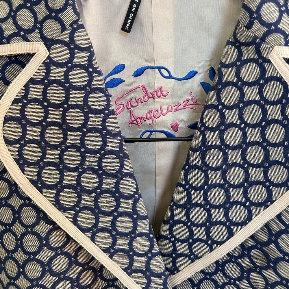 Sandra Angelozzi Fitted Pattern Unique Jacket Bla… - image 6